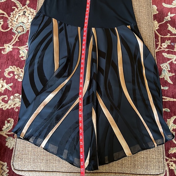 Joseph Ribkoff Black and Copper High Low Dress - Picture 14 of 14